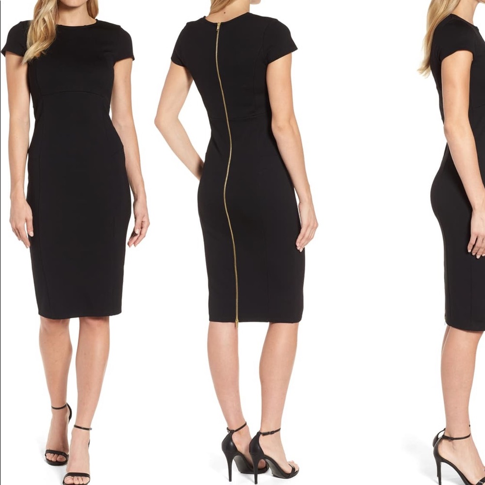 Felicity & Coco Ward Seamed Pencil Dress - Black